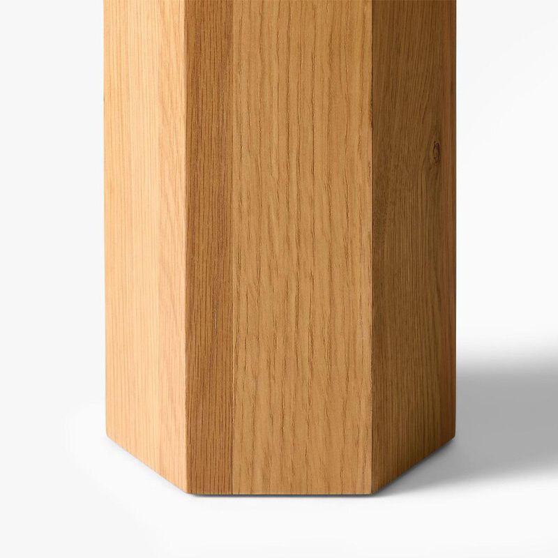West Elm Culver Wood Faceted Table Lamp 51cm image number 2